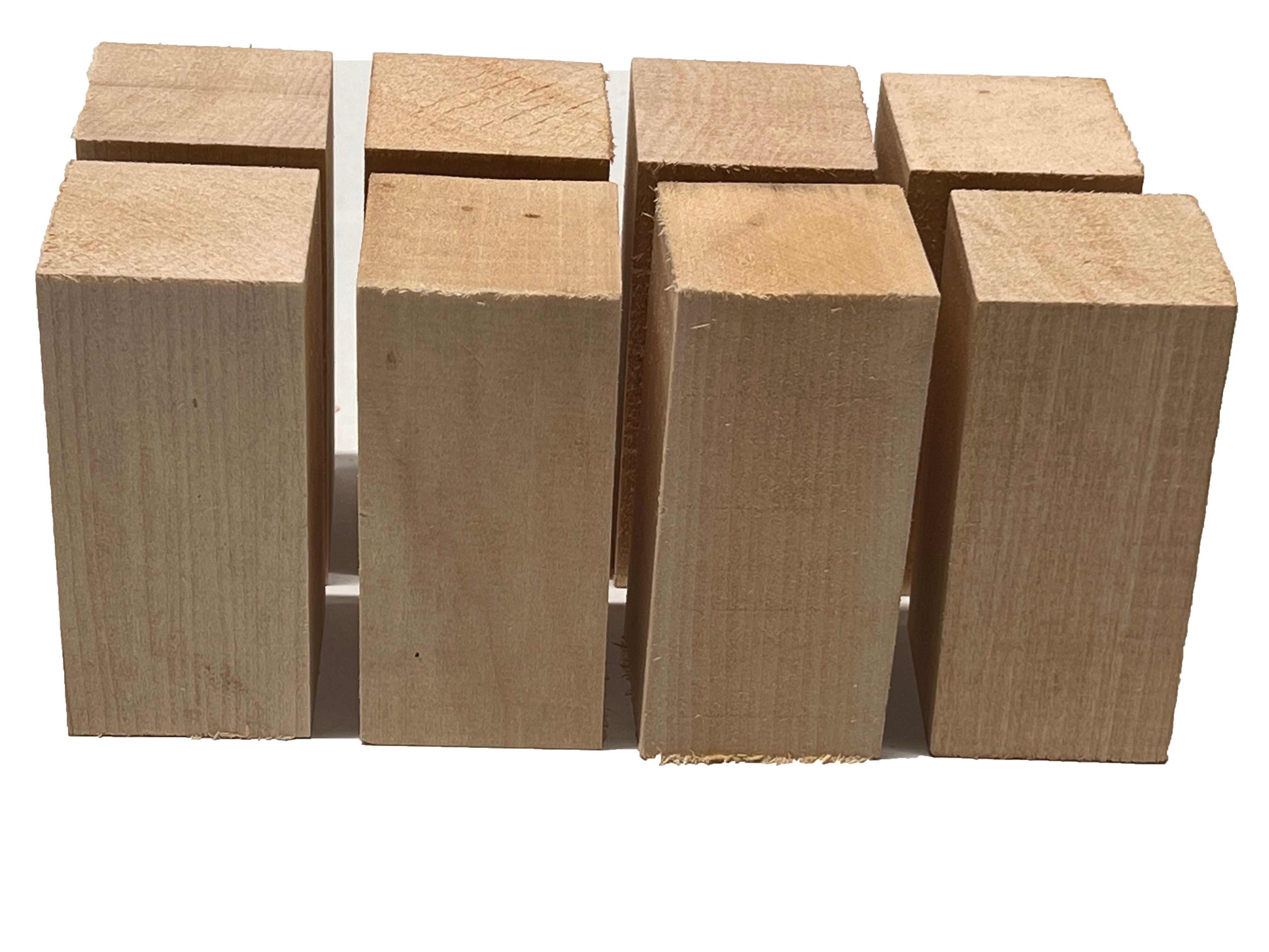 Set of 8, Basswood Carving/Whittling Wood Blanks/Turning Blocks